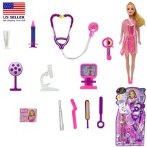 Toy Medical Kit Kids Pretend Play Doctor Kit Playset 13 PCS Birthday Gift - £9.28 GBP