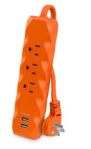 CyberPower 3 ft. 3-Outlet 2-USB Surge Protector, Orange - $18.95