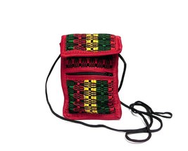 Mini Rasta Woven Striped Lightweight Cushioned Crossbody Smartphone Bag - Handma - $15.83