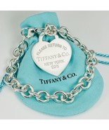 Large 8.75&quot; Please Return to Tiffany Jumbo Heart Tag Charm Bracelet in S... - £455.66 GBP