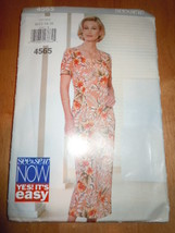 See &amp; Sew  Misses Dress Size 12-16  #4565 1996 Uncut - $4.99