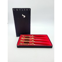 Vtg DANSK STEAK KNIVES Set Kobenstyle Teakwood Handles Original Box Set ... - $668.12 MXN
