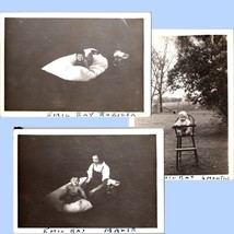Vintage Childhood Snapshot Lot, Set of 3 Black and White Photos of Same Boy - £11.37 GBP