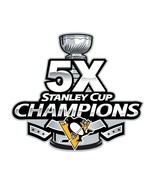 Pittsburgh Penguins 5 Times Stanley Cup Champions Decal / Sticker Die cut - £2.32 GBP+