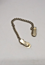 Vintage Sweater Guard Chain  Design Gold Tone Plain approx 7 inches - $10.10