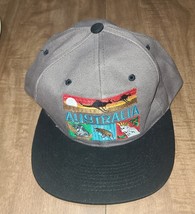 Headlines For Australia Embroidered Hat Cap Hook/loop Gray Black Adult C... - $23.50
