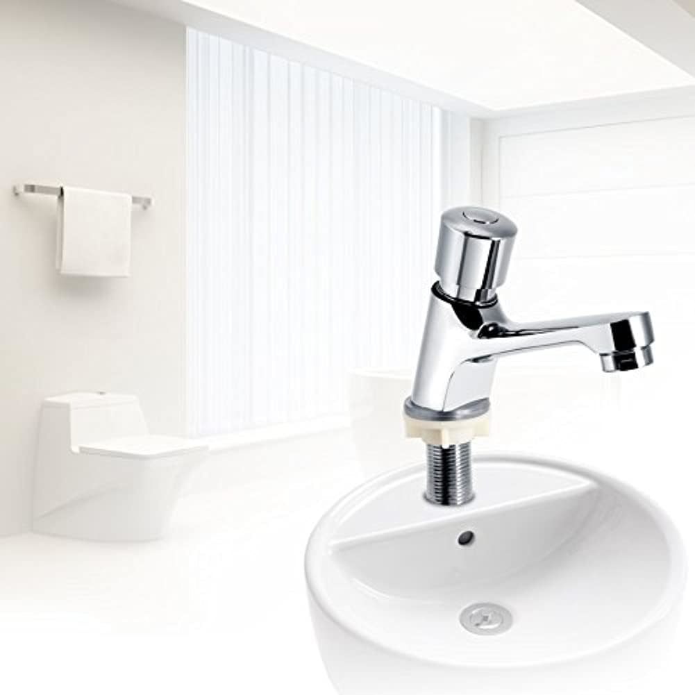 Single Handle Metering Faucet Public Bathroom Chrome Plated Self Closing... - $35.93
