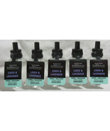 White Barn Bath &amp; Body Works Wallflower Fragrance Bulb Lot of 5 LINEN &amp; ... - $53.99