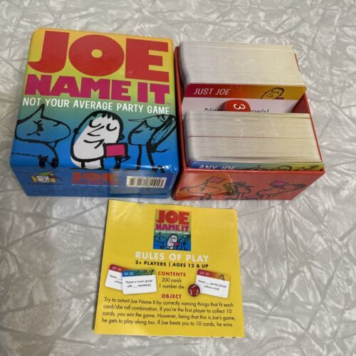 Primary image for Gamewright Joe Name It Party Card Game. Complete With Rules. 12 & Up.