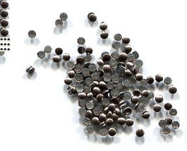 Round Smooth Nailheads 1.5mm  COFFEE  Hot fix   2 Gross  288 Pieces - £4.61 GBP