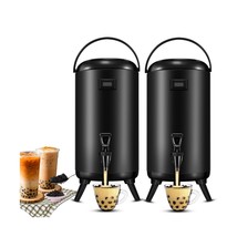 2 Pcs Insulated Beverage Dispenser Stainless Steel Hot And Cold Drink ... - $315.99