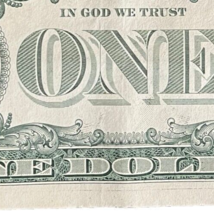 $1 One Dollar Bill 13988927, misprint Ink Bleed Transfer Error - $1.99