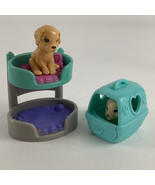 Sweet Street Pet Parlor Double Decker Bed Dog Carrier Puppy Figures Vint... - $40.27 CAD