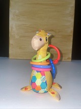 Colorful Giraffe Baby Rattle Toy With Multi-Colored Rings~Activity Toy 0978 - $11.43