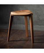 Elm wood three-legged stool - Carved seat - Handmade - Natural finish - ... - £298.02 GBP
