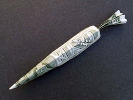 CARROT Money Origami - Dollar Bill Cash - Food Vegitable - £15.63 GBP