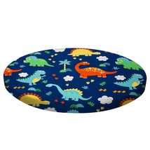 Round Stretchy Crib Sheet - Microfiber Dinosaur Fitted Sheet For 42 X 42... - £27.17 GBP
