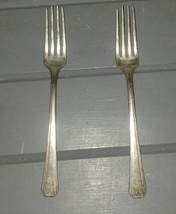 Oneida Community Clarion Par Plate Dinner Forks Lot Of 2 - £6.30 GBP