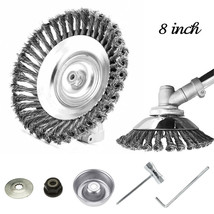 8 Inch Steel Wire Wheel Brush Cutter Trimmer Head With Adapter Kit Us - $36.99