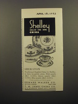 1953 Shelley Sheraton China Advertisement - £14.55 GBP
