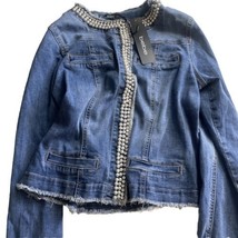 Bebe Women’s Denim Designed Jacket Size Small NWT - £81.72 GBP
