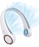 Neck Fan: Portable Personal Neck Cooling Rechargeable Bladeless Fan - Ha... - $35.83