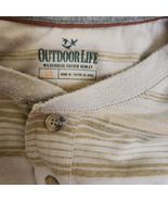 Outdoor Life Men's Long Sleeve Striped Shirt - Tan Beige *Stain on one s... - $6.99