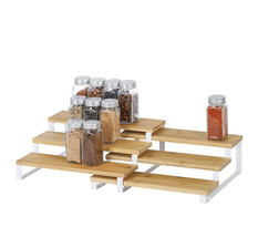 2Pcs Expandable Spice Racks Step Shelf Organizer For Cabinet Countertop ... - $40.99