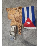 Brass “Cuba Libre” Petrol Lighter + Cuban Flag, 1585 El Morro Map &amp; Mode... - $323.20 CAD