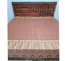 Woolen bedcover bedsheet bedspread Jamawar cashmere Bedding blanket Reve... - £88.39 GBP