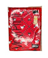 Gooseberry Red Vintage Holiday Flannel Backed Vinyl Tablecloth 60” X 84”... - $30.82 CAD