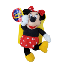 Vtg 1998 Minnie Mouse With Book 6" Plush Stuffed Animal Toy With Tags - £11.78 GBP
