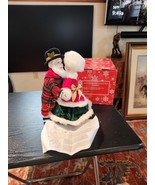 Vintage Avon Santa and Mrs. Claus Holiday Skate Musical Christmas Figuri... - $27.72 CAD