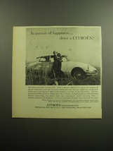 1958 Citroen Cars Advertisement - In pursuit of happiness.. drive a Citroen - £14.53 GBP