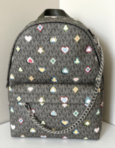 New Michael Kors Slater Medium Printed Signature Logo Backpack Olive / D... - $111.51