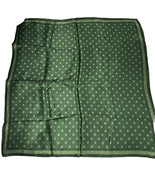 Vtg. Kelly Girl Office Staffing Employment Agency Women&#39;s Green Silk Scarf - $29.88 CAD