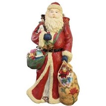 Spirit of Christmas Red Santa Figurine with Toy Bag 1991 Albert Price 10&quot; VTG - £35.33 GBP