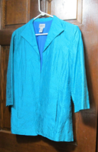 Chico turquiose 100% silk jacket size 1 - $24.25