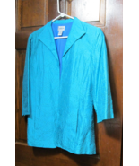 Chico turquiose 100% silk jacket size 1 - $33.15 CAD