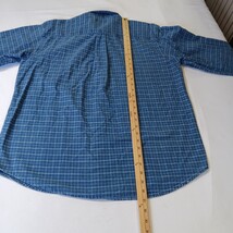 John Ashford RN#13711 Men's Blue Check Plaid Long Sleeve Button-Down Shirt Large image 6