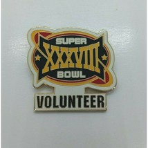 Vintage Volunteer Super Bowl XXXVIII 1.5&quot; Lapel Hat Pin - £4.25 GBP