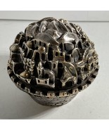 Jerusalem &quot;3000&quot; Sam Philipe Round Sterling Ball Sculpted Design Paperwe... - $1,274.72 MXN