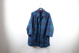 Vintage 90s Streetwear Womens 14 Shaggy Fuzzy Mohair Wool Button Jacket USA - £93.41 GBP