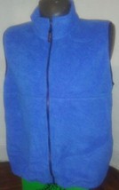 Men&#39;s Ll Bean Outdoors Blue Fleece Vest Jacket Size L Made In Usa O - £11.79 GBP