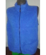 Men&#39;s LL Bean OUTDOORS Blue Fleece Vest Jacket Size L Made in USA O - £11.82 GBP
