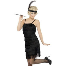 Fringe Flapper Costume Adult Black Womens - $43.98