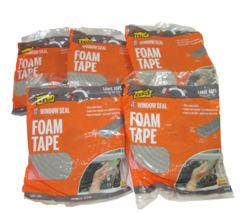 Lot Of 5 MD Foam Gray Window Seal Tape Large Gaps 10Ft Sealed - 3/8&quot;x3/4&quot;x10&#39; - £15.63 GBP