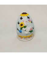 Easter Egg Bunny Rabbit Tea Light Candle Holder 3&quot; Ceramic Chicks Flower... - £12.45 GBP