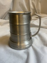 Vintage Aluminum Tankard Glass Bottom Mug Stein - £5.22 GBP