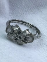 Vintage Avon Signed Silvertone Braided Ribbon Ring Size 7-9 (due to flex... - £9.74 GBP